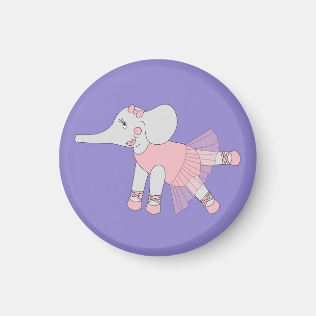 Imán illusima Ballerina Elephant Light Purple (Frente)