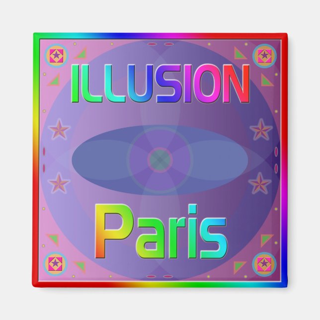 Imán "ILLUSION Paris" Magnet (Frente)