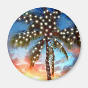 Imán Iluminación del árbol de palmas de vacaciones al a