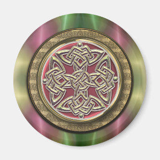 Imán Iluminación del arcoiris Knot de Escudo Celta de P