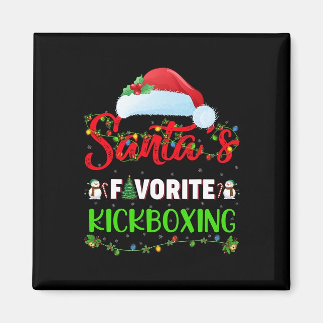 Imán Iluminando la Navidad El kickboxing favorito del S (Frente)