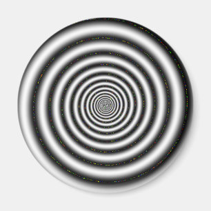 Imán Ilusión óptica en espiral blanca y negra