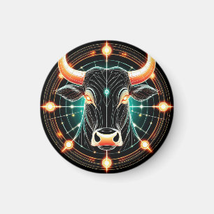 Imán Ilustración abstracta de Tauro brillante