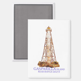 Imán Ilustracion acuático Gasparilla Island Light