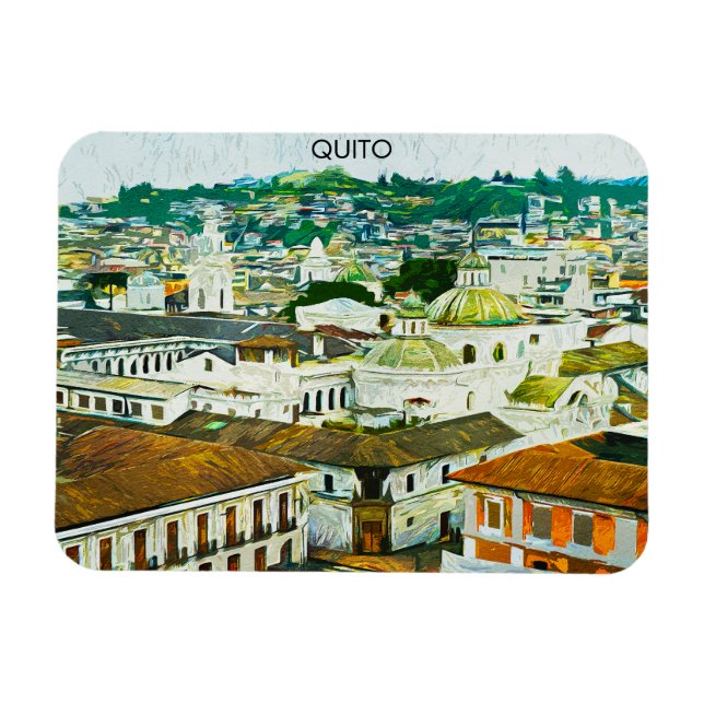 Imán Ilustracion acuático Quito Ecuador (Horizontal)