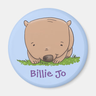 Imán Ilustracion adorable del personalizado de wombat