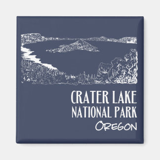 Imán Ilustración artística del Parque Nacional Lago del