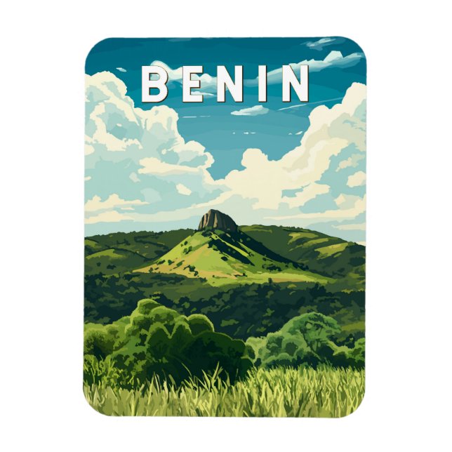 Imán Ilustracion Benín Viajes de arte (Vertical)