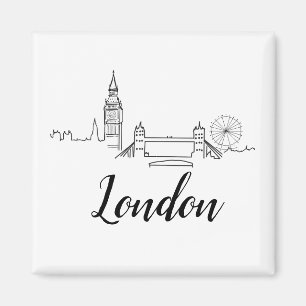 Imán Ilustracion británico de Londres