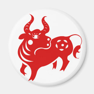 IMÁN ILUSTRACION CHINO ZODIAC OX PAPERCUT