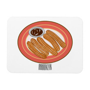 Imán Ilustracion Churro personalizado