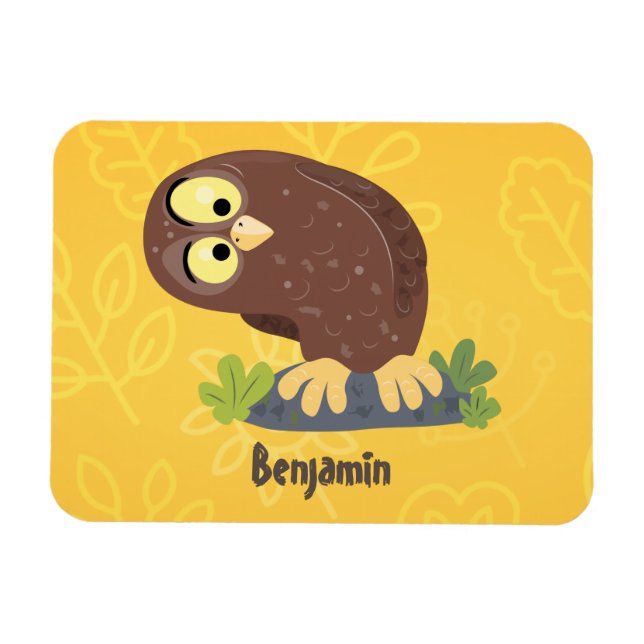 Imán Ilustracion curioso y gracioso de personalizado de (Horizontal)