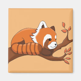 Imán Ilustracion Cute Red Panda