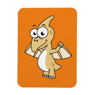 Imán Ilustracion Cuto De Un Pterodáctilo. 2