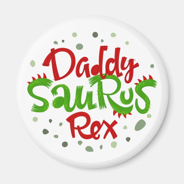 Imán Ilustracion Daddy Saurus Rex (Frente)