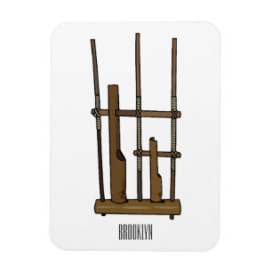 Imán Ilustracion de Angklung personalizado