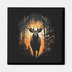 Imán Ilustracion de animales salvajes de los ciervos fo