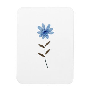 Imán Ilustración de Arte Floral Elegante Acuarela Flor 