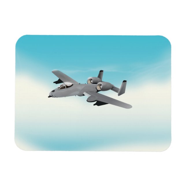 Imán Ilustracion de avión militar A10 (Horizontal)