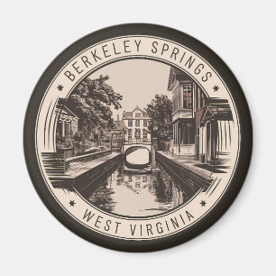 Imán Ilustración de Berkeley Springs West Virginia Badg