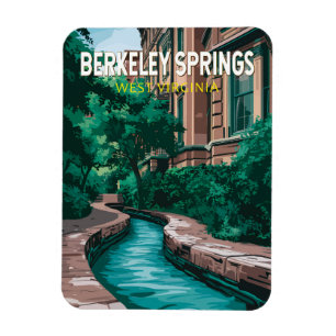 Imán Ilustración de Berkeley Springs West Virginia Viaj