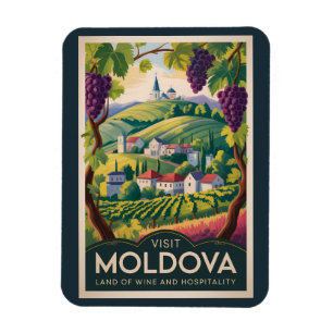 Imán Ilustración de bodega de Moldavia Arte de viaje vi