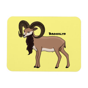 Imán Ilustracion de cabra de Mouflon