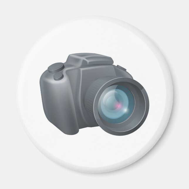 Imán ilustracion de cámara personalizado (Frente)
