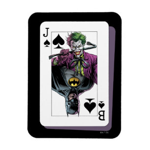 Imán Ilustración de carta de juego de Joker y Batman Sp
