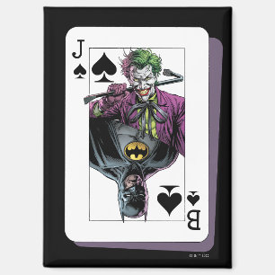 Imán Ilustración de carta de juego de Joker y Batman Sp