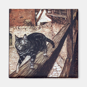 Imán Ilustración de Castle Cat Rackham