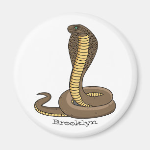 Imán Ilustracion de cobra marrón
