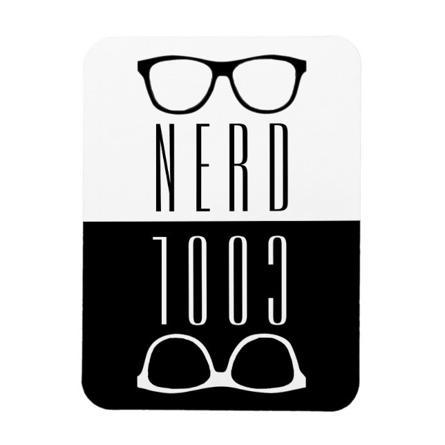 Imán ilustracion de contraste de gafas Nerd de Guay (Vertical)