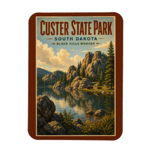 Imán Ilustración de Custer State Park Dakota del Sur Vi