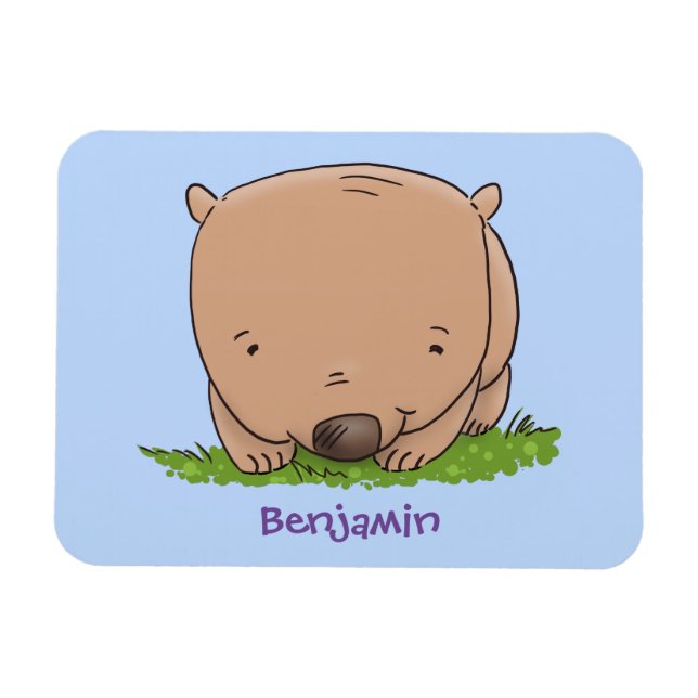 Imán Ilustración de dibujos animados de adorable bebé w (Horizontal)