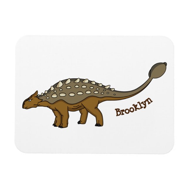 Imán Ilustracion de dinosaurios blindados de Ankylosaur (Horizontal)