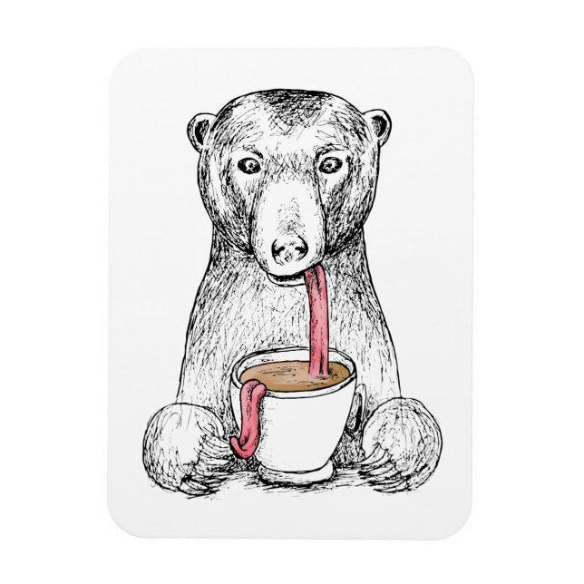 Imán Ilustracion de diseño de café necesario para el os (Vertical)