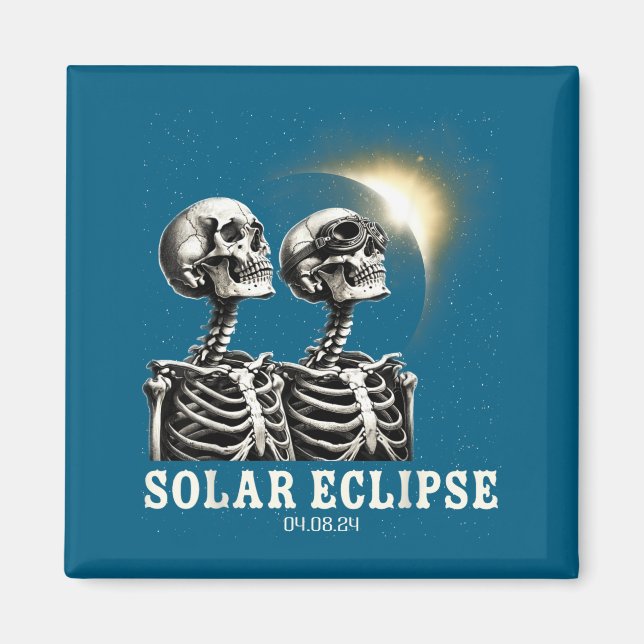 Imán Ilustración de eclipse solar total 04 08 (Frente)