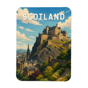 Imán Ilustración de Escocia Reino Unido Arte de Viaje