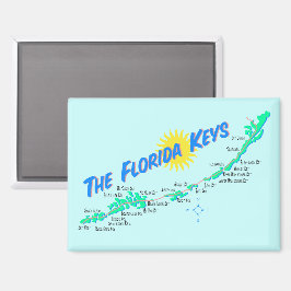 Imán Ilustracion de estilo retro del mapa de claves de 
