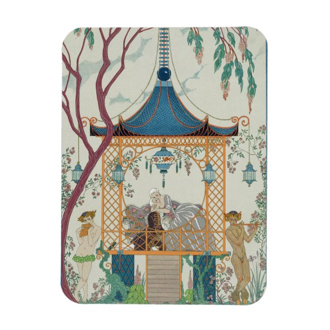 Imán Ilustracion de 'Fetes Galantes' de Paul Verlaine (Vertical)