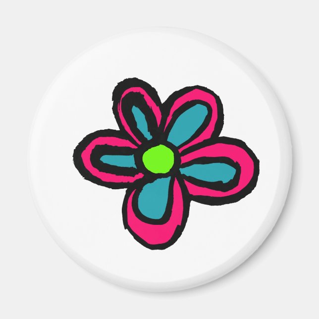 Imán Ilustración de flores (Frente)