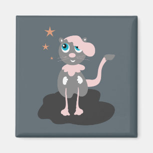 Imán Ilustración de gato para niños, gatito de dibujos 
