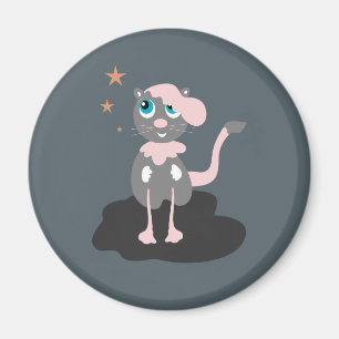 Imán Ilustración de gato para niños, gatito de dibujos 