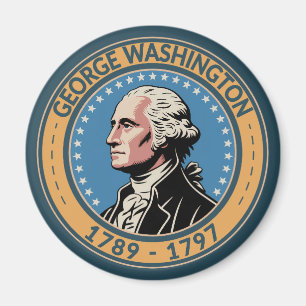 Imán Ilustración de George Washington, presidente de EE