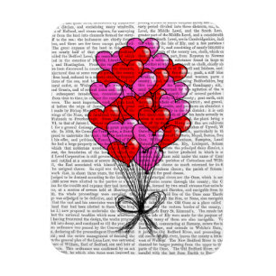 Imán Ilustracion de globo de San Valentín