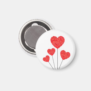 Imán Ilustración de globos con corazones diseño