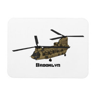 Imán Ilustracion de helicópteros militares de Chinook