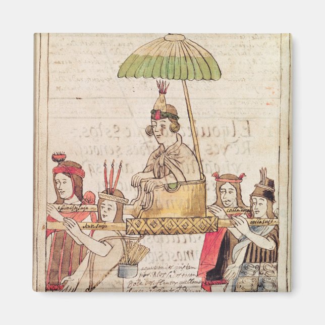 Imán Ilustracion de Huascar Inca (Frente)