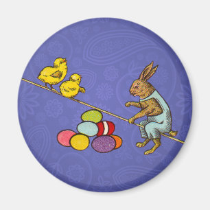 Imán Ilustración de huevos de pollitos del conejo de Pa